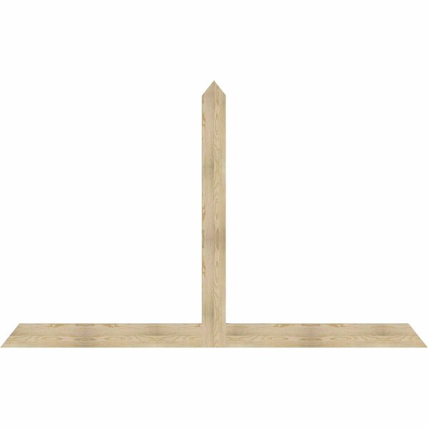 Ekena Millwork Portland Rough Sawn Timber Gable Bracket, Douglas Fir, 108"W x 68"H x 2"D x 6"F, 15/12 Pitch GBW108X68X0206POR00RDF - main